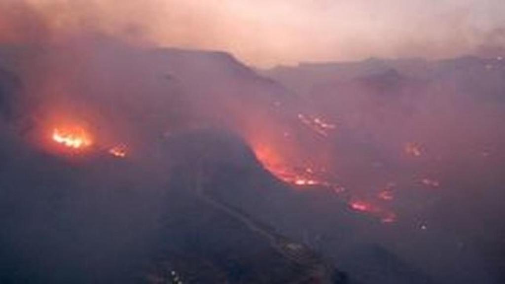 Incendio que debastó Gran Canaria en 2007.