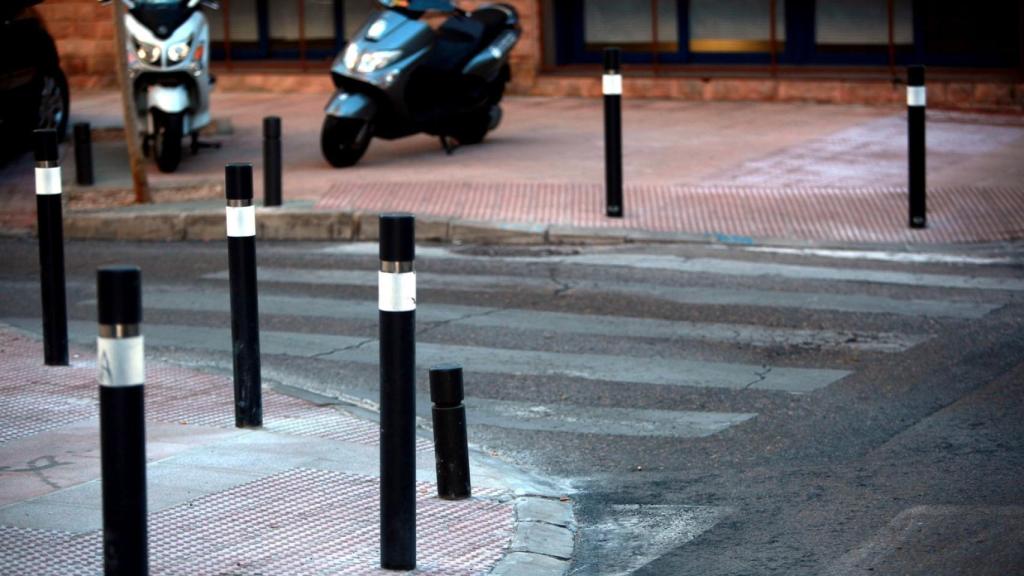 Bolardos en la ciudad.