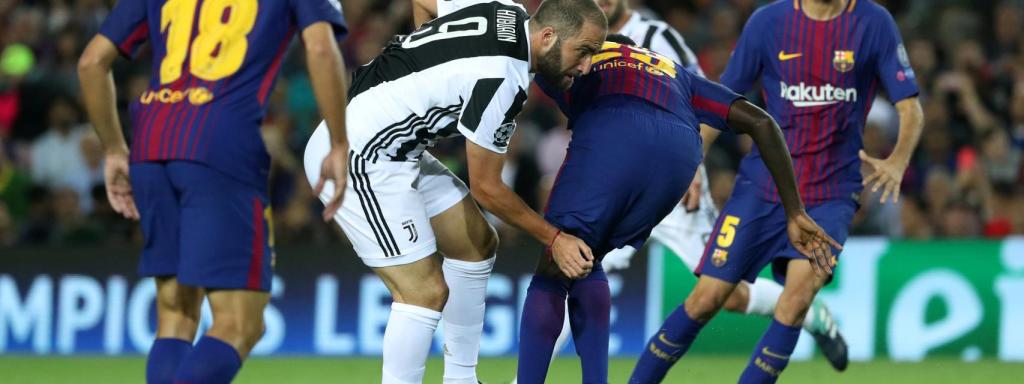 Una imagen del Barcelona - Juventus de Champions.