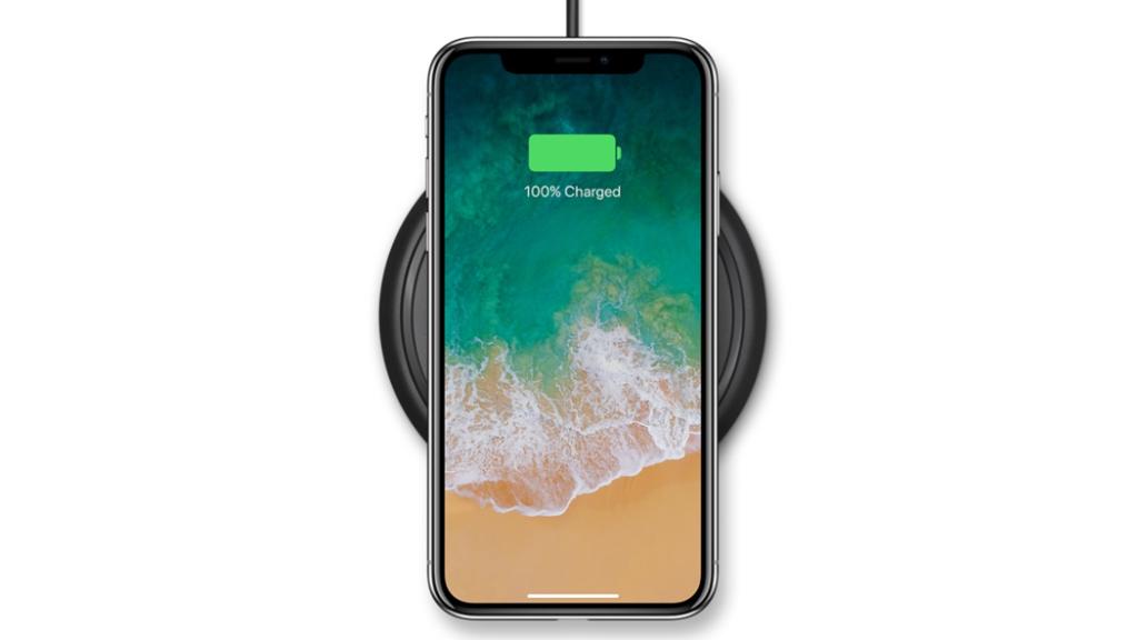 Carga inalámbrica en un iPhone.
