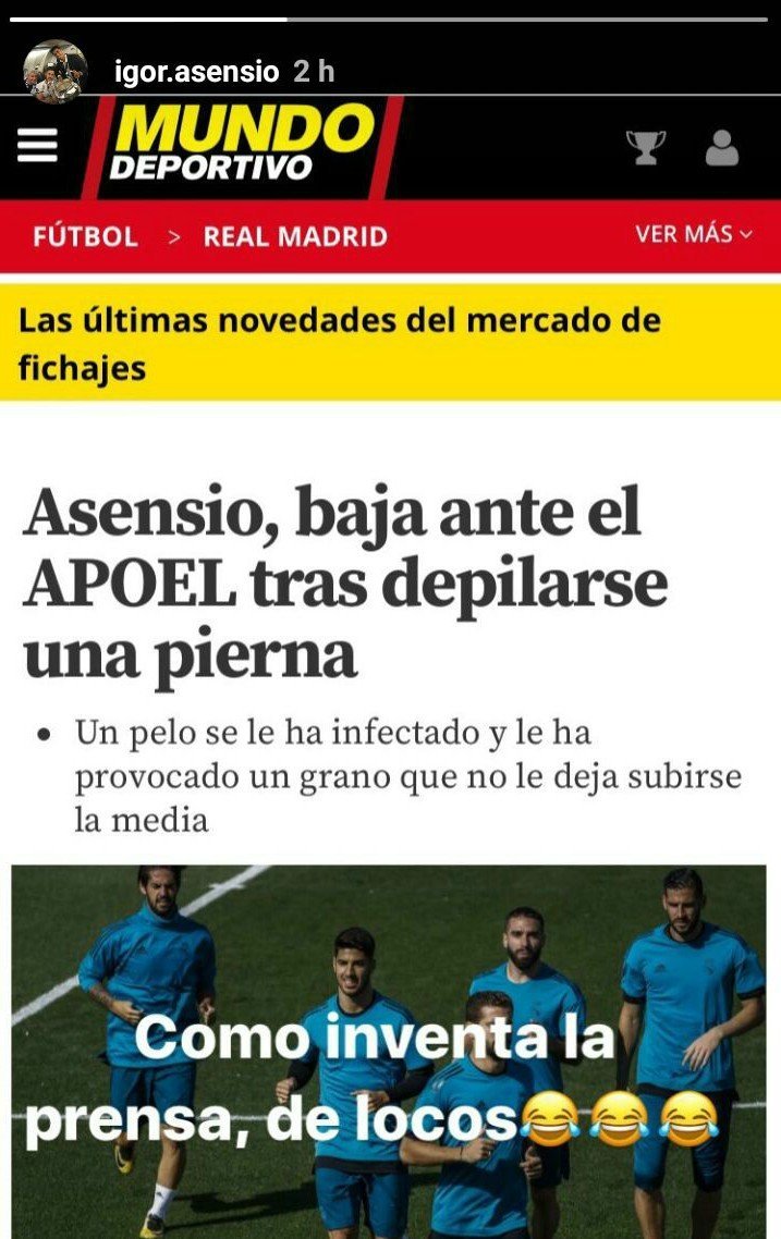 captura. Foto instagram(@igor.asensio)