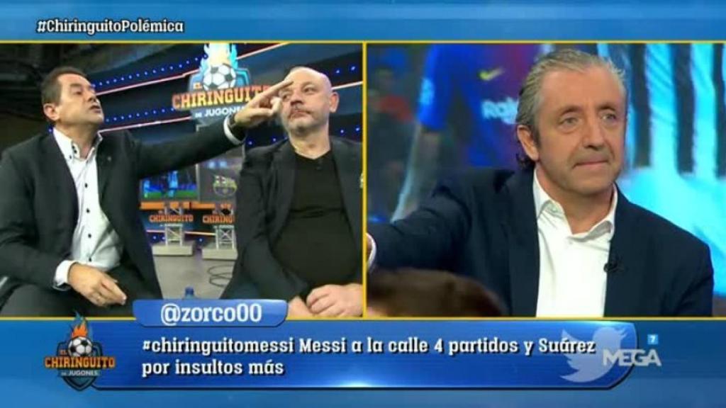 Roncero en El Chiringuito. Foto: Twitter (@elchiringuitotv).