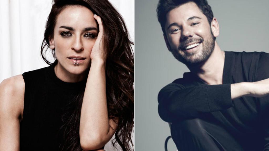 Los cantantes Bebe y Miguel Poveda.