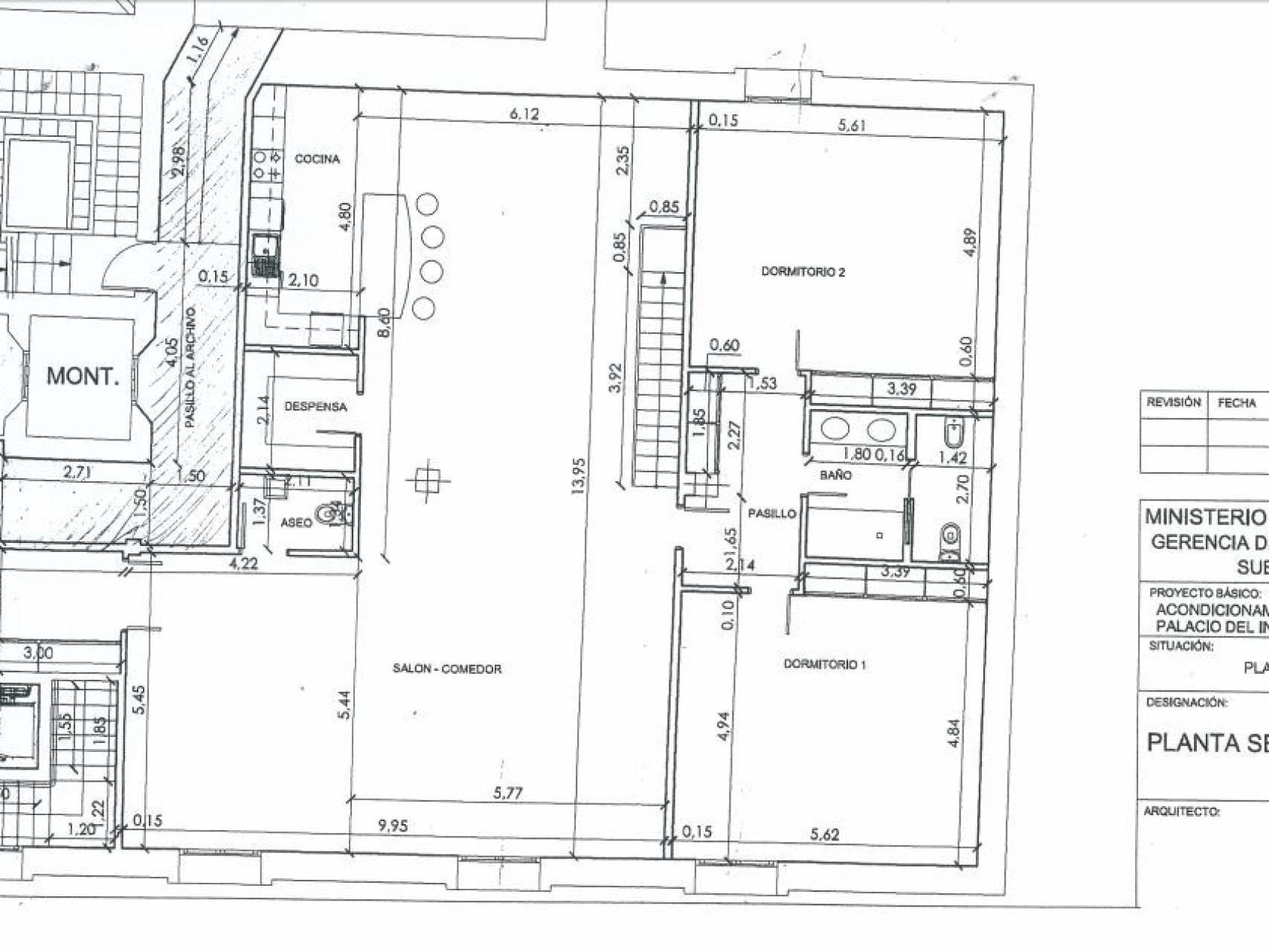 El plano del dúplex de 500.000 euros que el Gobierno regalará al duque del Infantado.