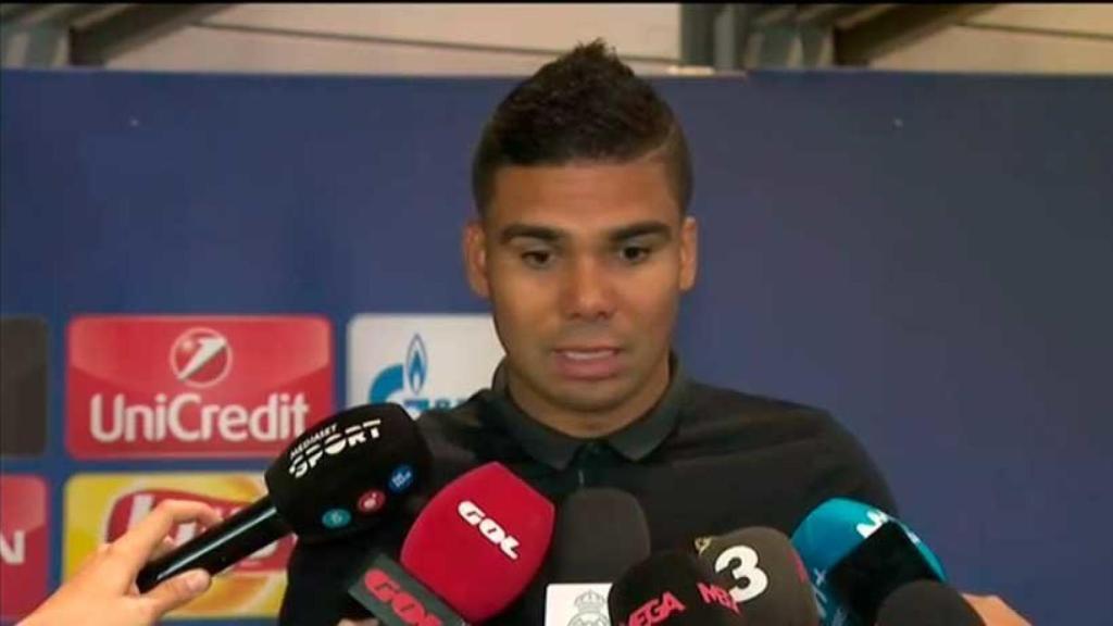 Casemiro, en zona mixta tras el partido de Champions League frente al APOEL