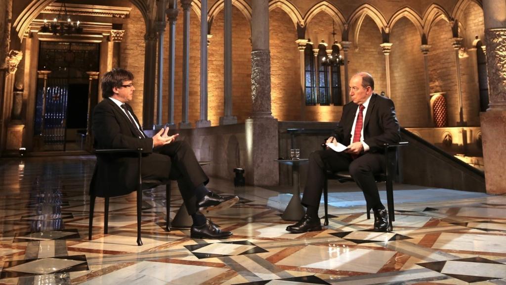 El presidente de la Generalitat, durante la entrevista