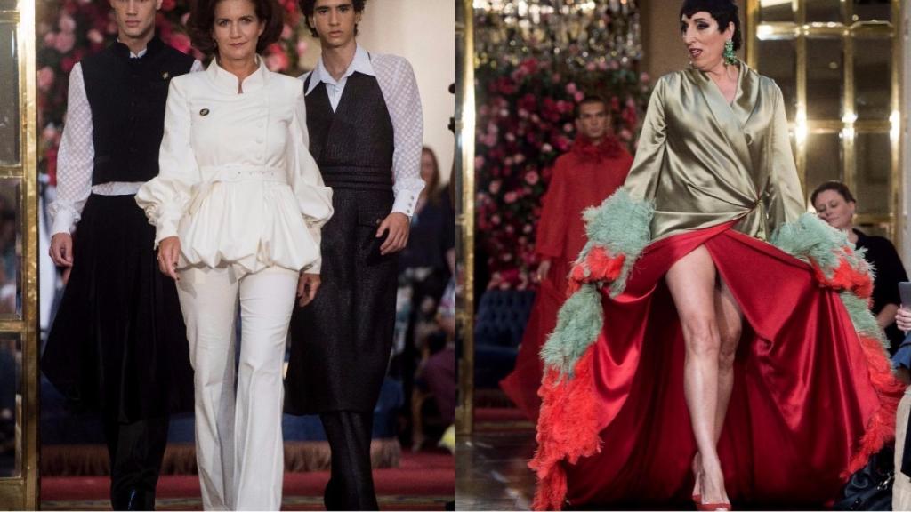 Samantha Vallejo-Nágera y Rossy de Palma desfilando para Palomo Spain. | Foto: GTRES.