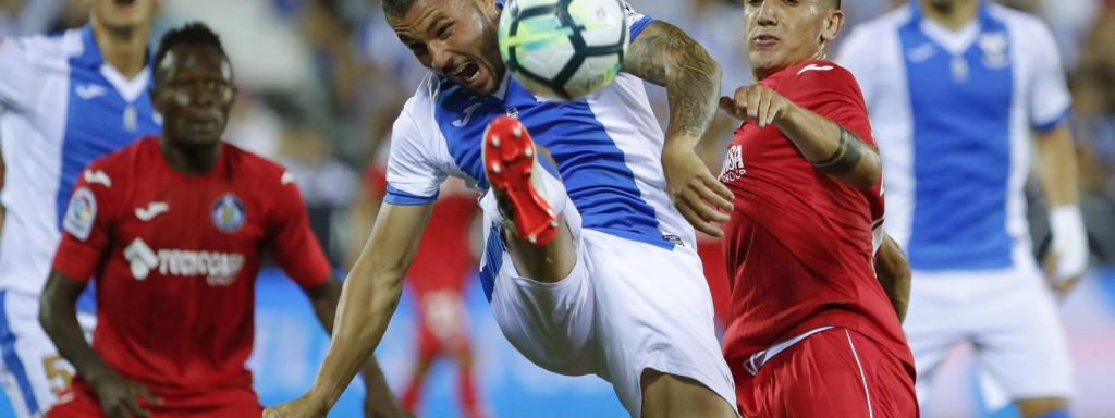 Imagen del Leganés-Getafe de la tercera jornada liguera.