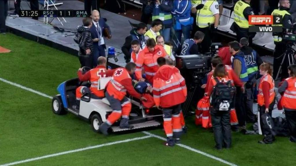 Imagen del accidente en Anoeta.