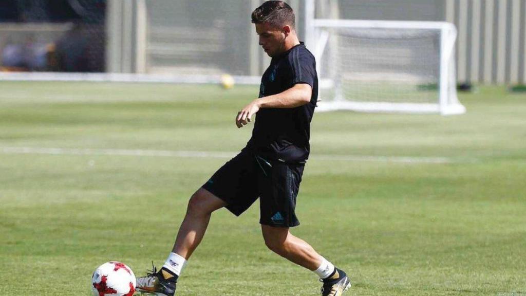 Franchu en la pretemporada con el Real Madrid. Foto Twitter (@FFeuillassier)