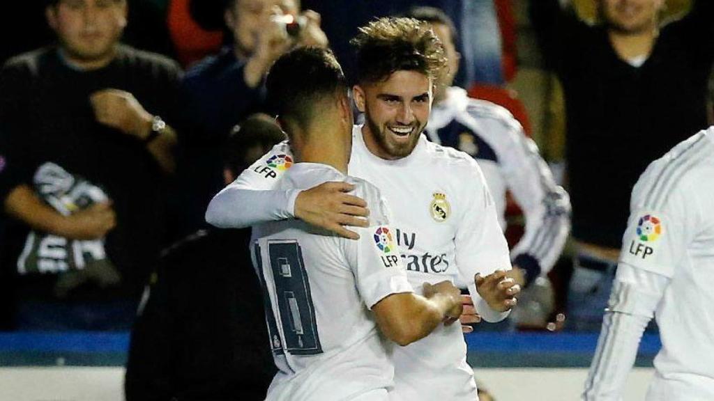 Mayoral celebra su gol al Levante