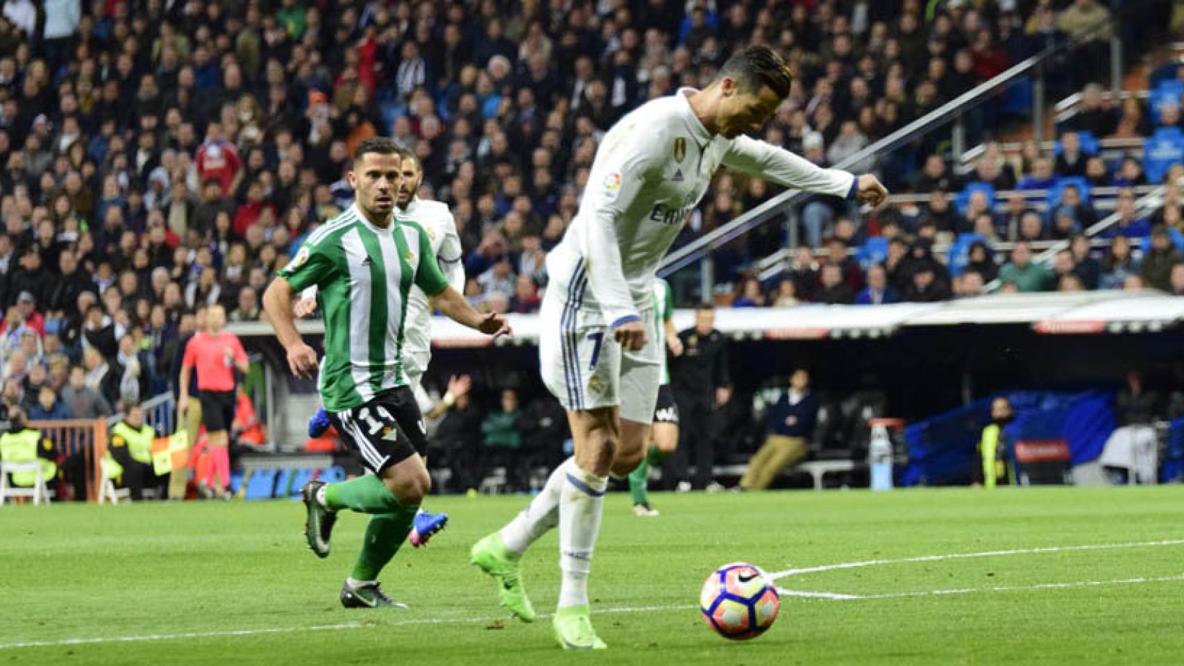 Cristiano en el Real Madrid-Betis. Foto: Lucía Contreras/El Bernabéu