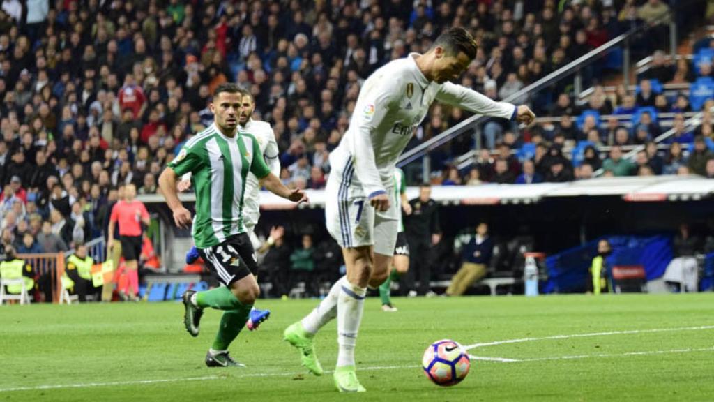 Cristiano en el Real Madrid-Betis. Foto: Lucía Contreras/El Bernabéu