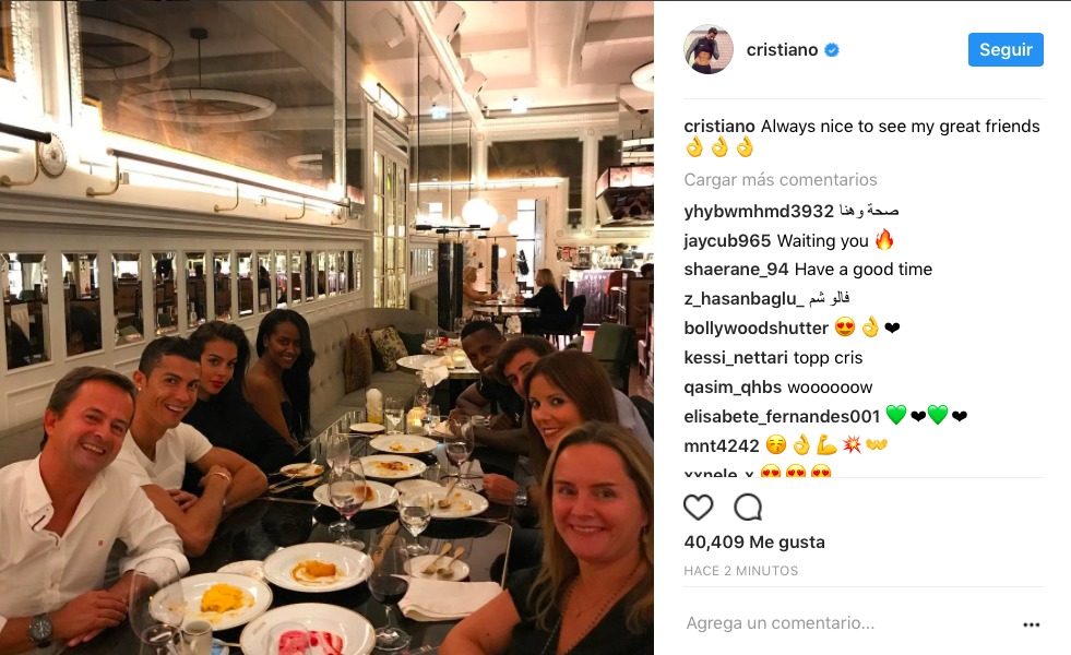 Cristiano integra a Georgina en su círculo de amigos