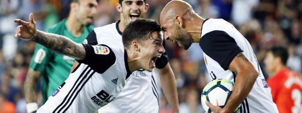 Zaza celebra un gol esta temporada.