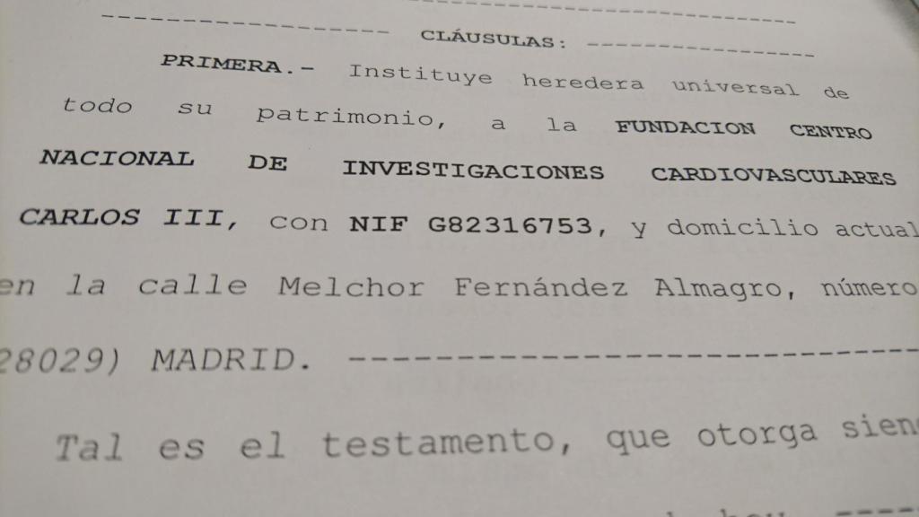 Fragmento del testamento de 'Israel'.