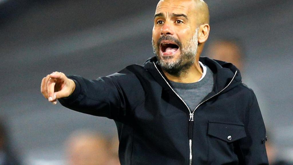 Pep Guardiola, durante un partido con el Manchester City.