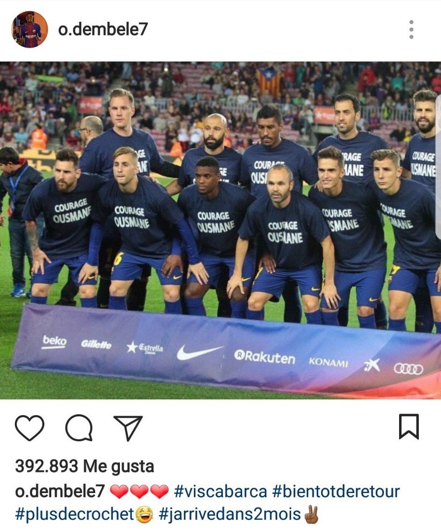 Captura. Foto Instagram (@o.dembele7)