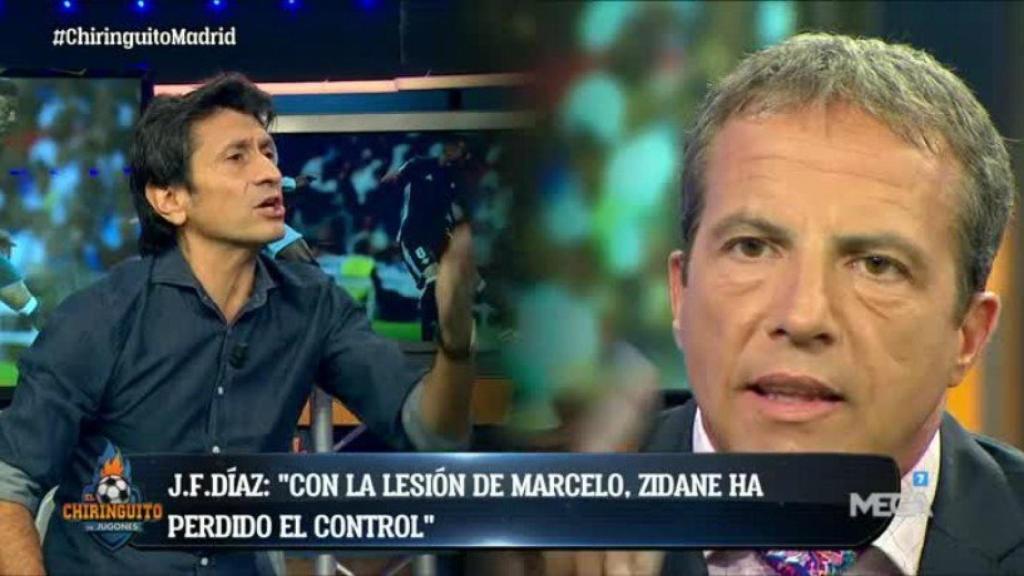 José Félix Díaz, en El Chiringuito. Foto Twitter (@elchiringuitotv)