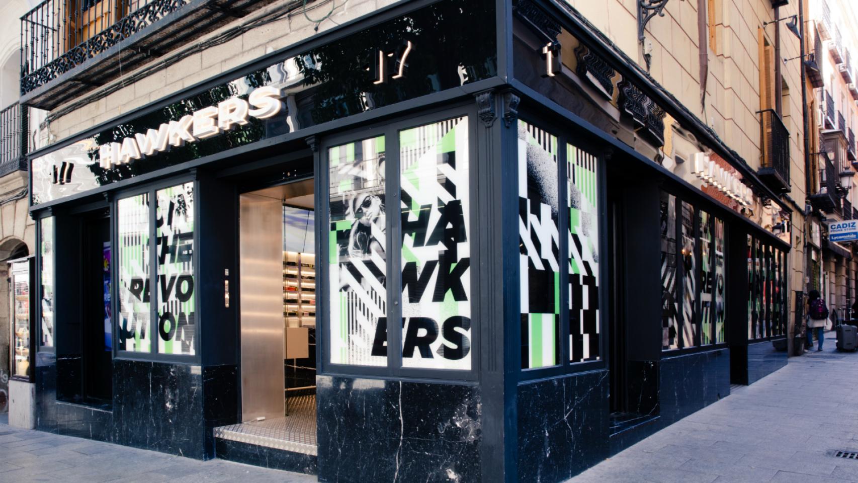 La primera tienda física de Hawkers, en el centro de Madrid.
