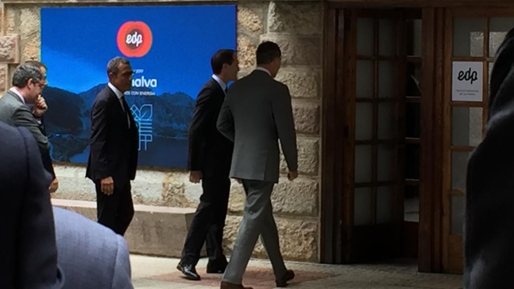 El rey,  a su llegada al evento.