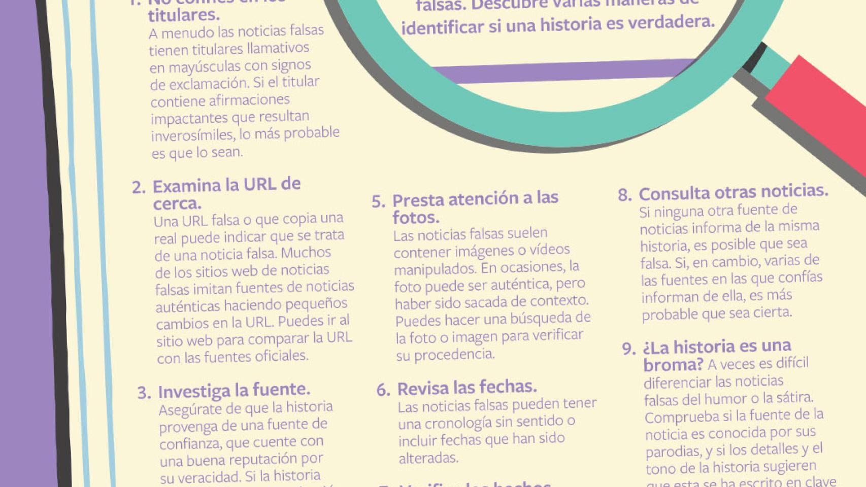 Consejos para no caer en noticias falsas