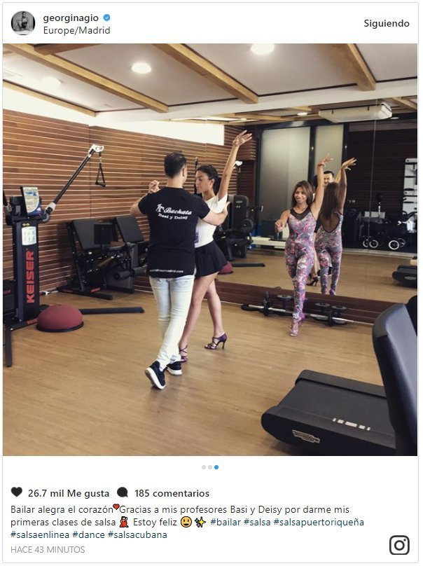Georgina, la novia de Cristiano, revoluciona Instagram bailando salsa