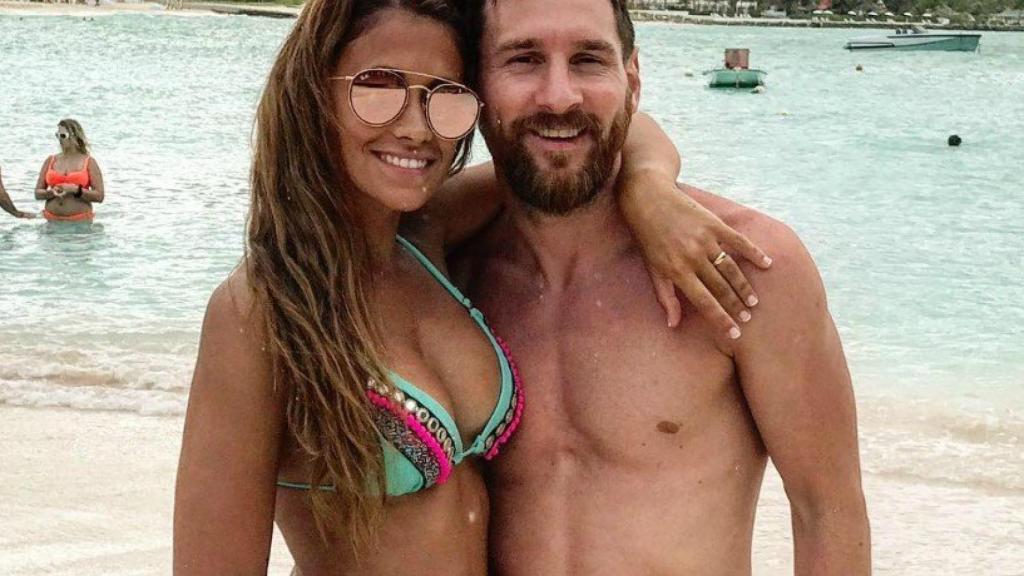 Antonela Rocuzzo y Messi. Foto. Instagram (@antorocuzzo88)