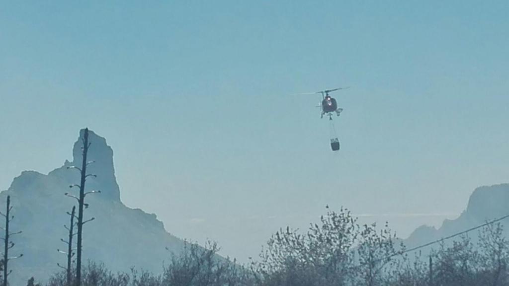 Imagen de las tareas de extinción.