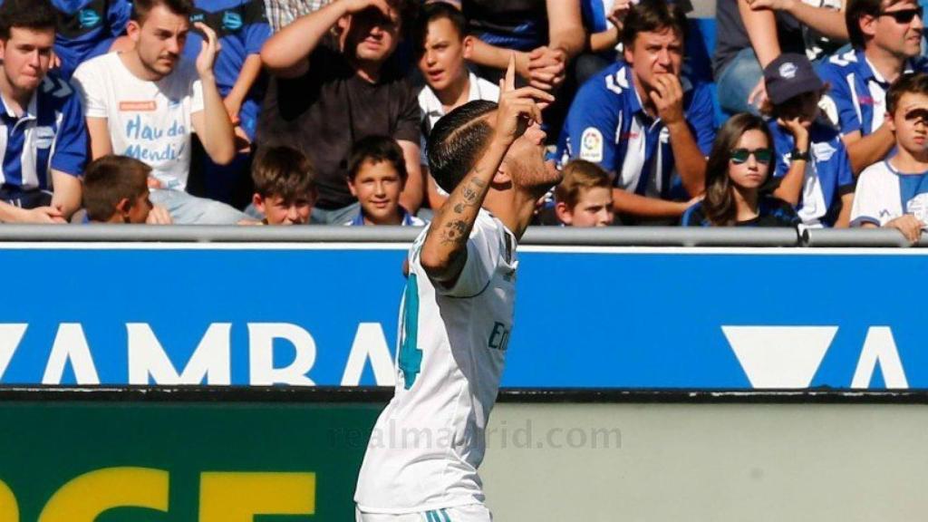 Ceballos celebra su gol ante el Alavés