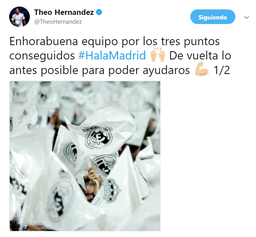 Theo, ejemplo de humildad: se acuerda del Alavés en la derrota