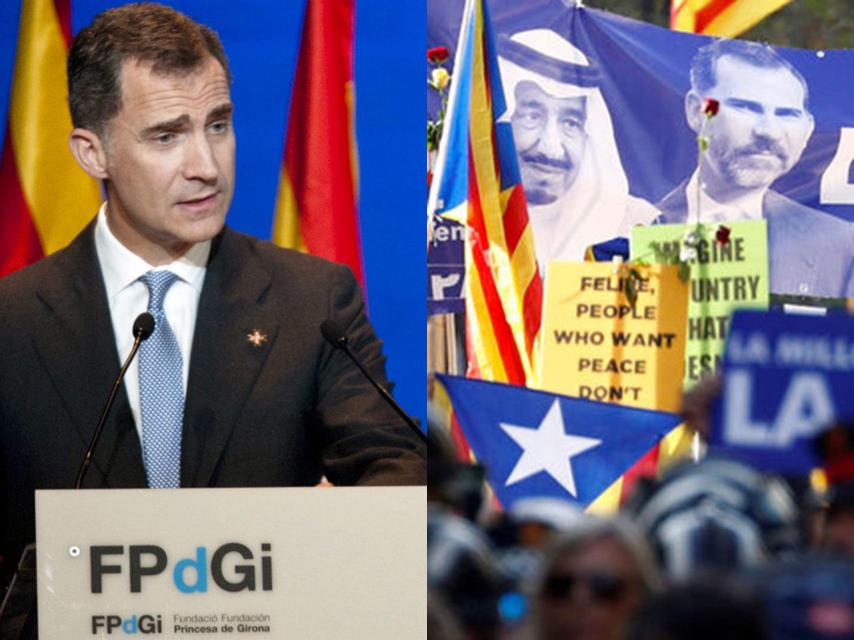 Felipe VI en su última presencia en Girona y la manifestación de Barcelona tras los atentados.
