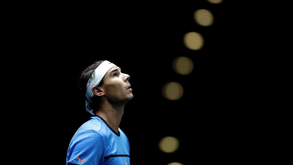 Nadal, durante un partido de la Laver Cup.