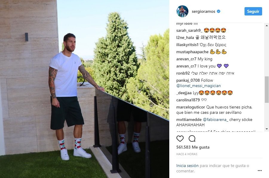 captura instagram (@sergioramos)