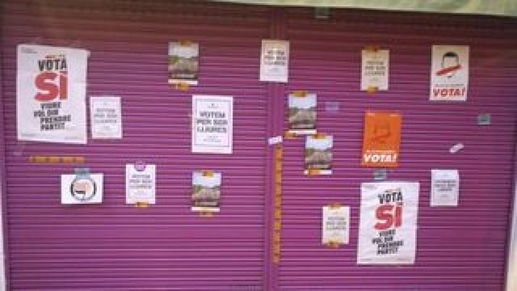 La tienda de los padres de Albert Rivera amaneció con pintadas la semana pasada.