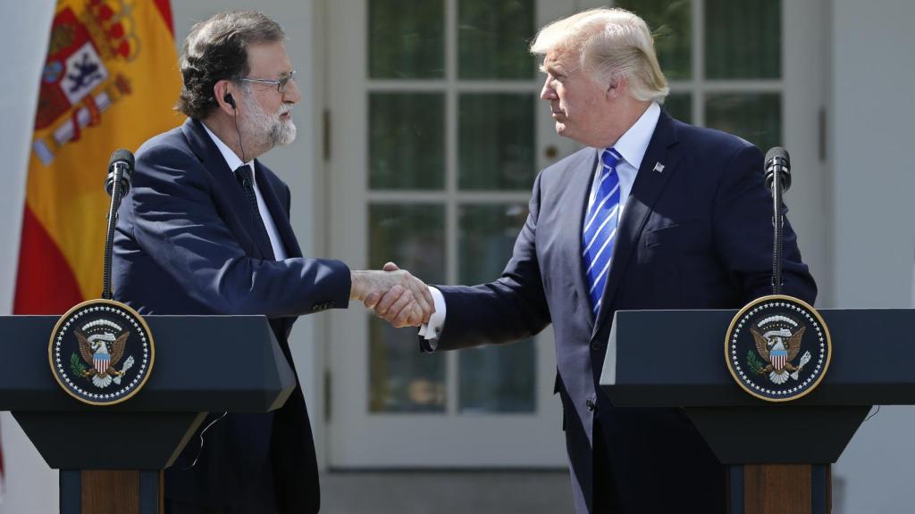 Mariano Rajoy junto con el presidente de EEUU, Donald Trump.