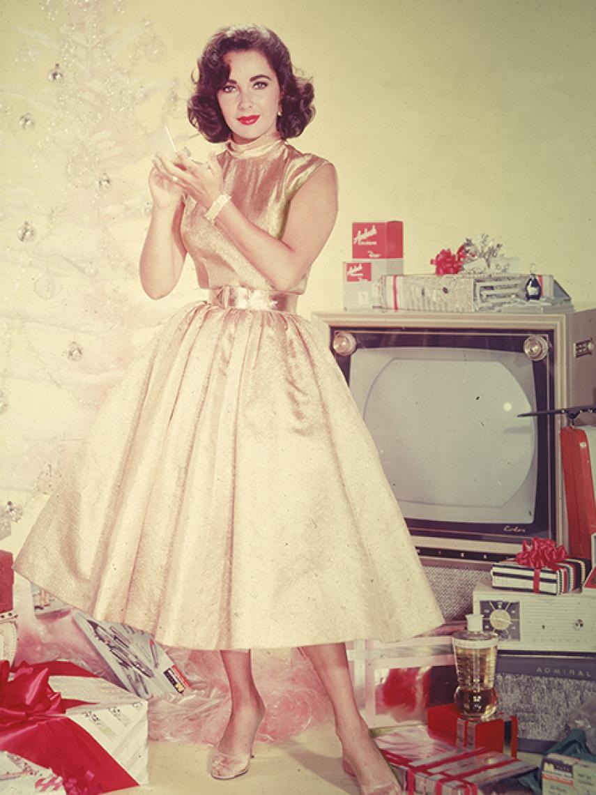 Elizabeth Taylor en un spot publicitario de los años cincuenta.