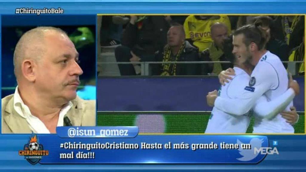 Hermel debatiendo en El Chiringuito. Foto: Twitter (@elchiringuitotv)