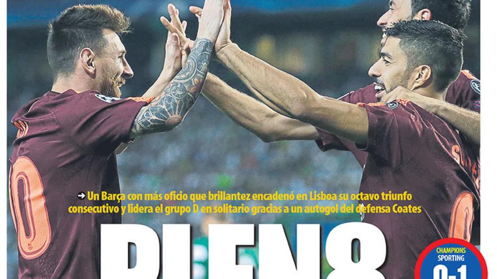 Portada de Mundo Deportivo (28/09/2017).