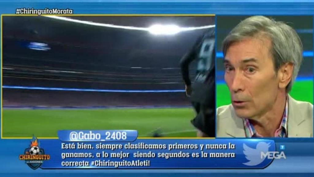 Lobo Carrasco en El Chiringuito. Foto: Twitter (@elchiringuitotv).