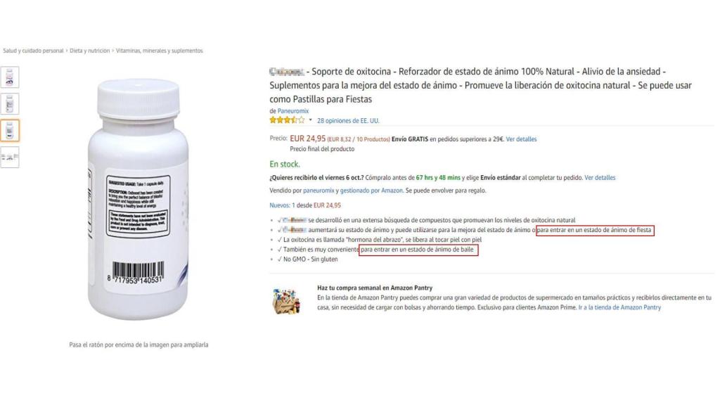 Uno de los fármacos que se comercializan online.