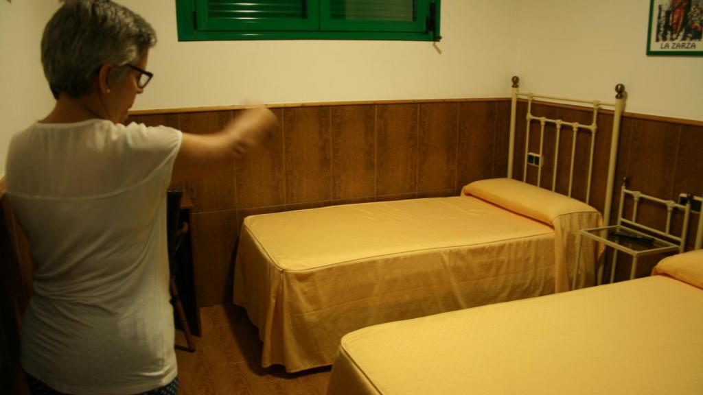La habitación donde acogieron a la familia en la pensión La Coneja
