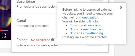 enlace no habilitado youtube cambio1000 visualiizaciones canal