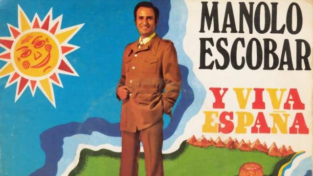 Manolo Escobar sobre la Península Ibérica.