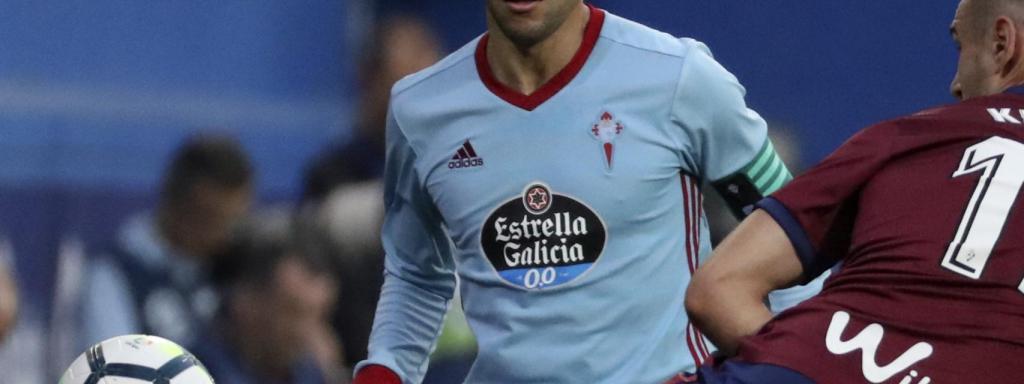 Hugo Mallo contra el Eibar.