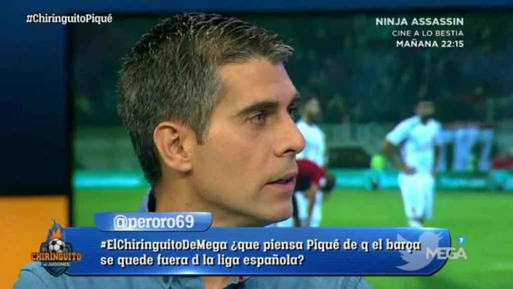 José Luis Sánchez en El Chiringuito. Foto: Twitter (@elchiringuitotv).