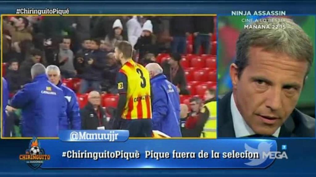 Cristobal Soria en El Chiringuito. Foto: Twitter (@elchiringuitotv).