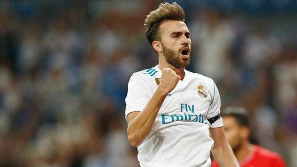 Borja Mayoral, en un partido del Real Madrid