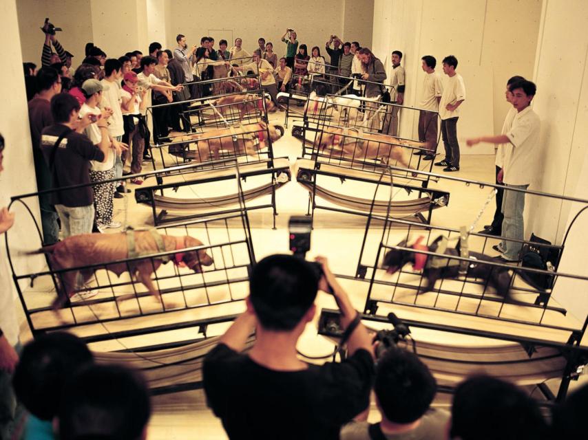 Una imagen del vídeo de Peng Yu y Sun Yuan.