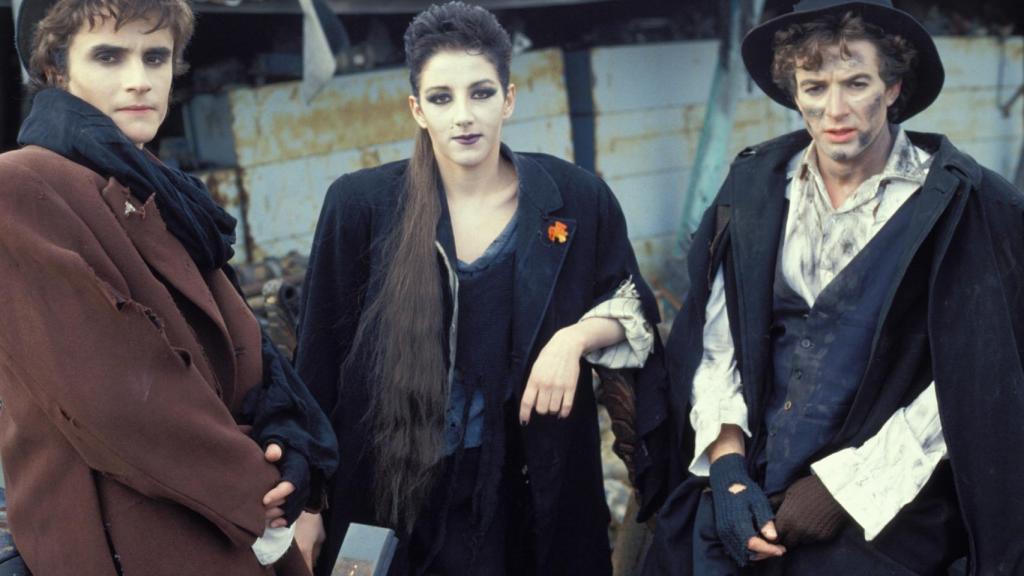 El grupo en los ochenta durante un rodaje.